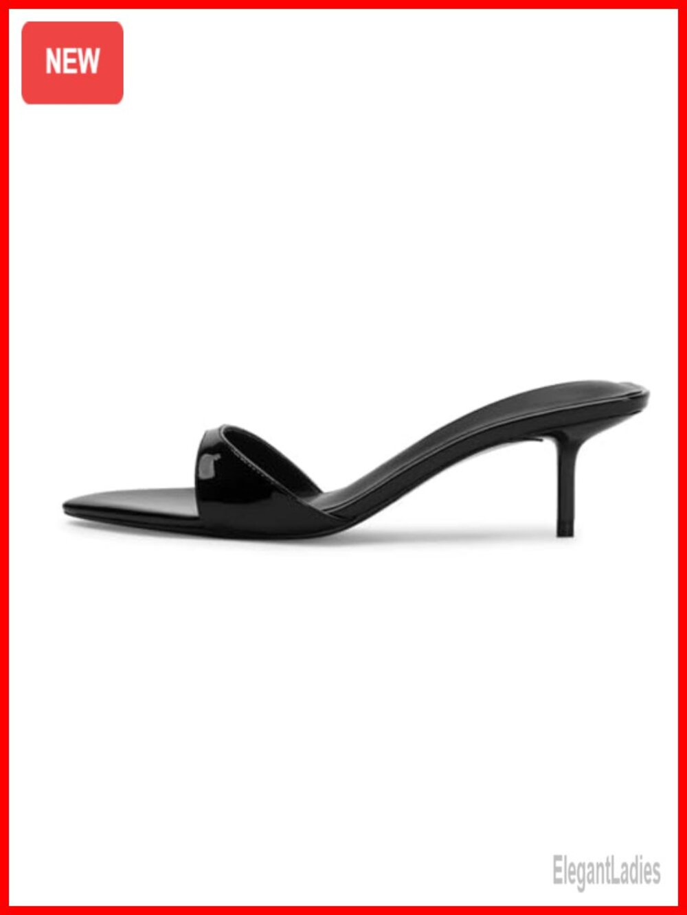 Kitten Heel Mule Sandals Pointed Open Toe Slip On Women's Party Work